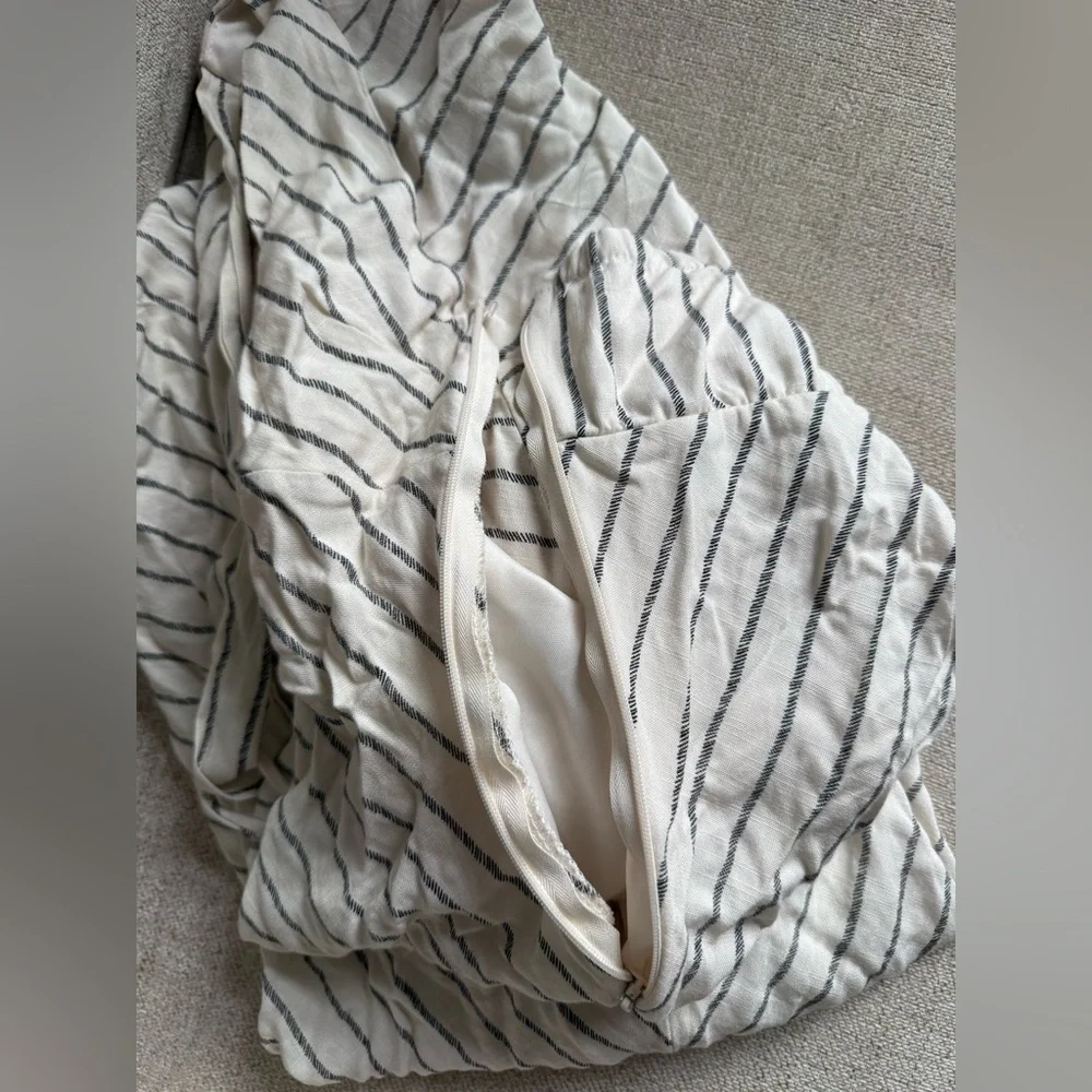 NWT Wild Fable Striped Halter Neck Maxi Dress - Cream white/Black - XS - Picture 8 of 11